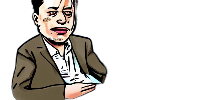 jacket, face, cartoon, comic book art, concept art, photorealistic, sad, bald transparent PNG cut-out