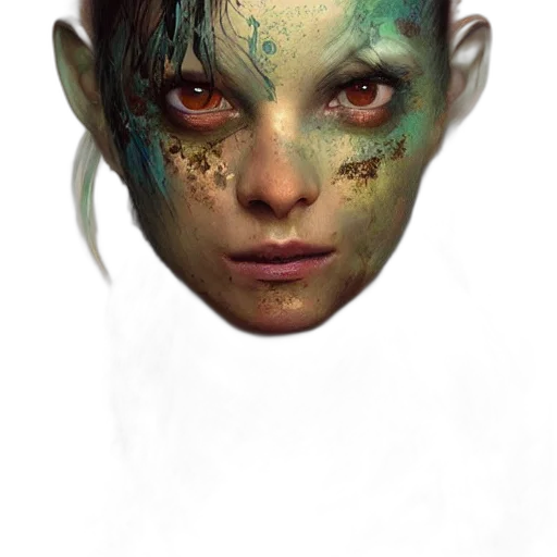 face, mask, creature, dragon, fantasy art, concept art, photorealistic, 3d render transparent PNG cut-out