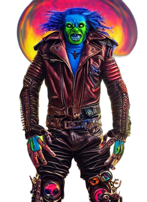 jacket, staff, mask, creature transparent PNG cut-out