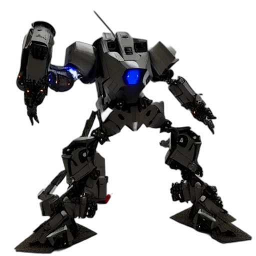 robot, weapon, concept art, 3d render, heavy, armored, knight, mech transparent PNG cut-out