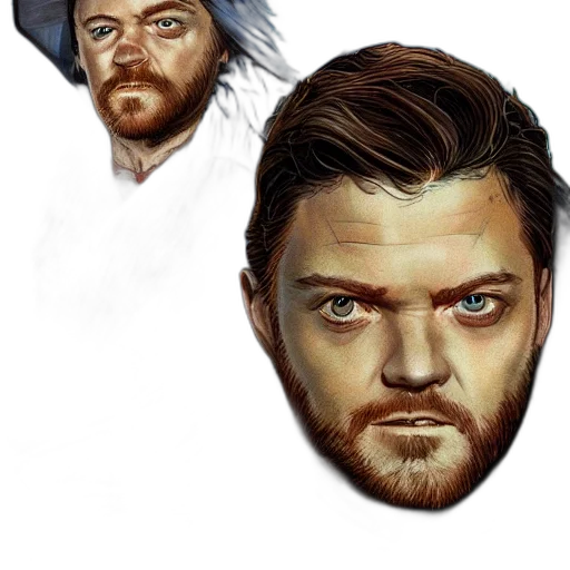 face, photorealistic, concept art, comic book art, watercolor, beautiful, portrait, man transparent PNG cut-out