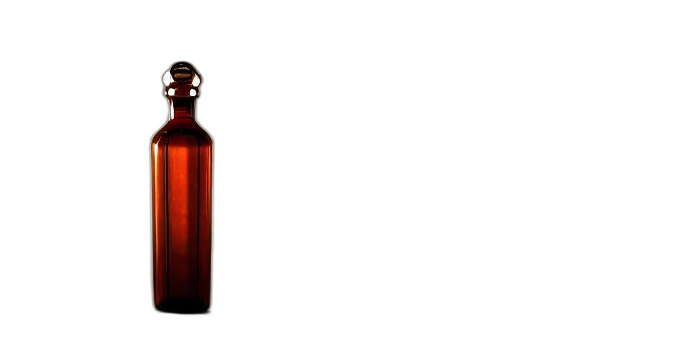 bottle, 3d render, magical, table transparent PNG cut-out