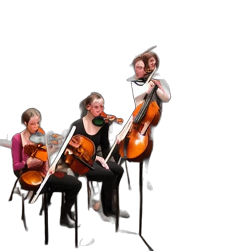 staff, 3d render, concept art, photorealistic, orchestra, composed, dogs transparent PNG cut-out