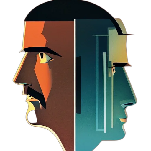 face, robot, mask, comic book art transparent PNG cut-out