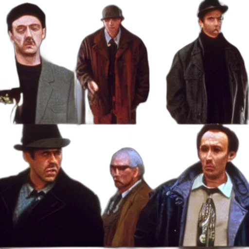 jacket, hat, concept art, photorealistic, fog, dark, film, still transparent PNG cut-out