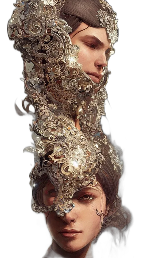 mask, crown, face, hair transparent PNG cut-out