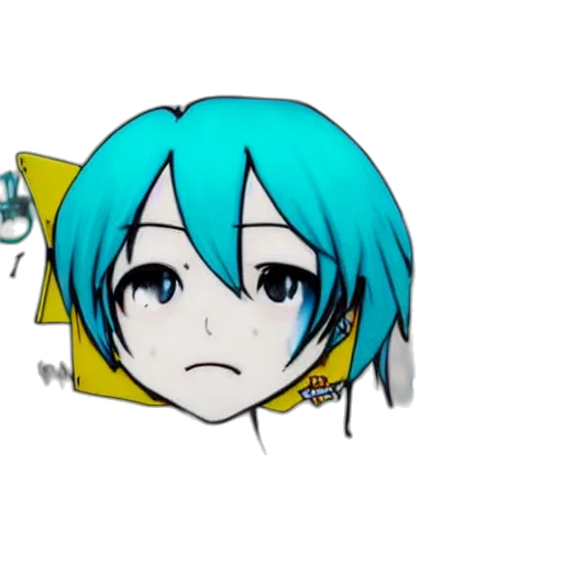 mask, robot, face, staff, anime, pixel art, cartoon, vaporwave transparent PNG cut-out