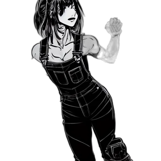 staff, dress, robot, weapon, comic book art, concept art, cartoon, cyberpunk transparent PNG cut-out