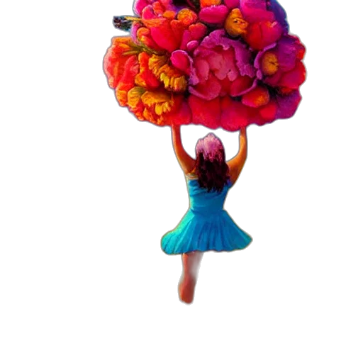 umbrella, flower, crown, dress transparent PNG cut-out