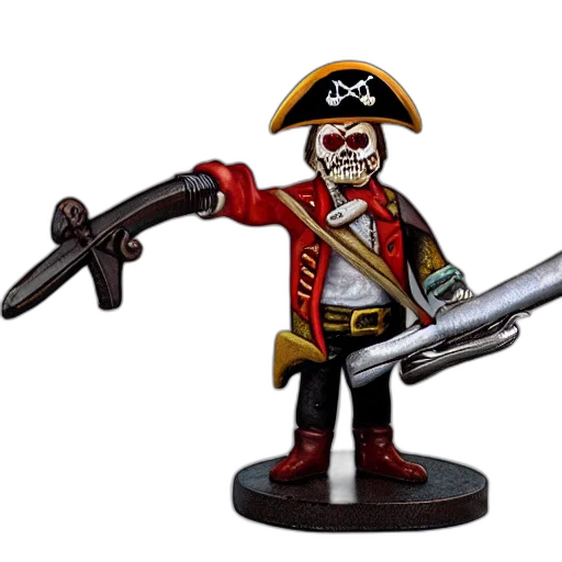 weapon, staff, concept art, 3d render, zombie, pirate, captain, flintlock transparent PNG cut-out