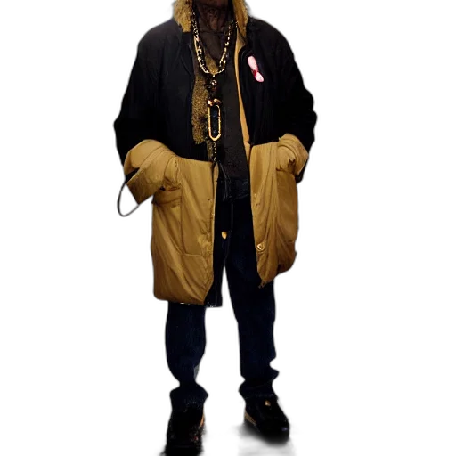 jacket, staff, animal, hat, concept art, 3d render, photorealistic, far transparent PNG cut-out