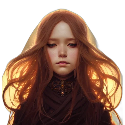 face, hair, crown, mask, fantasy art, concept art, photorealistic, anime transparent PNG cut-out