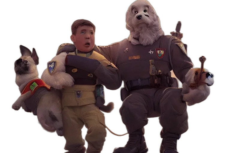 staff, animal, creature, jacket transparent PNG cut-out