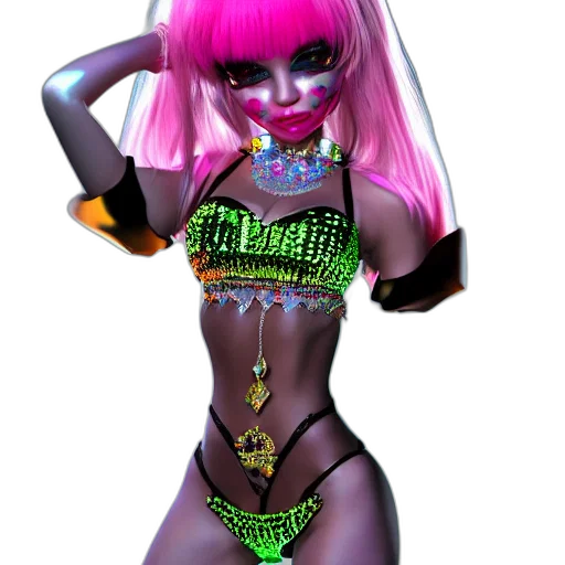 jewelry, mask, robot, cyberpunk, 3d render, fantasy art, concept art, neon lights transparent PNG cut-out