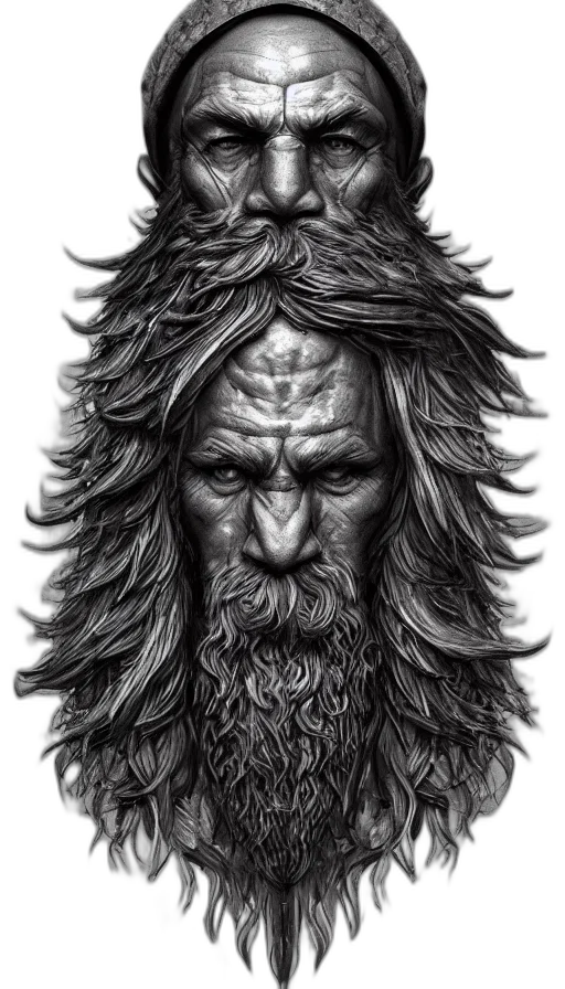 face, hair, dragon, creature transparent PNG cut-out
