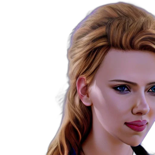 face, hair, photorealistic, 3d render transparent PNG cut-out
