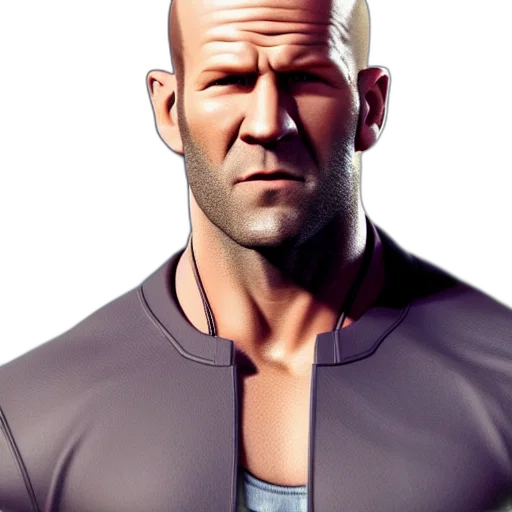 jacket, face, 3d render, photorealistic transparent PNG cut-out