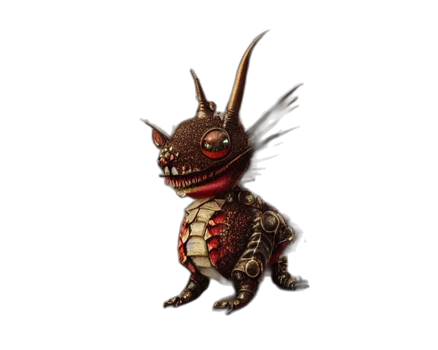 dragon, creature, animal, staff transparent PNG cut-out