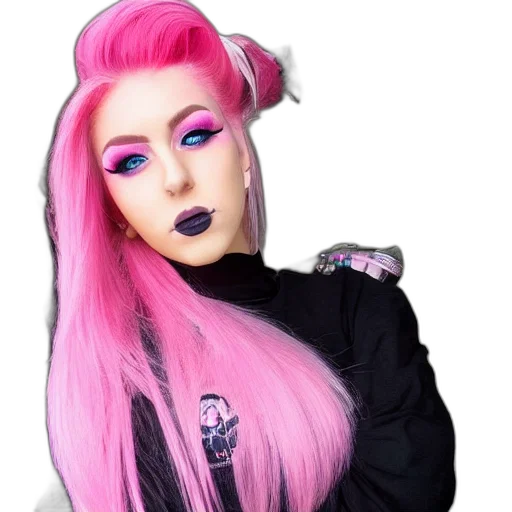 hair, jacket, face, creature, cyberpunk, cartoon, vaporwave, anime transparent PNG cut-out
