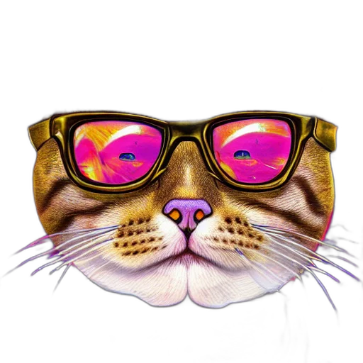 mask, concept art, vaporwave, photorealistic transparent PNG cut-out