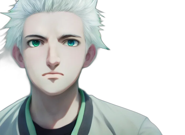face, staff, anime, concept art transparent PNG cut-out