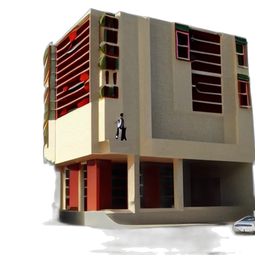 building, 3d render, concept art, photorealistic transparent PNG cut-out