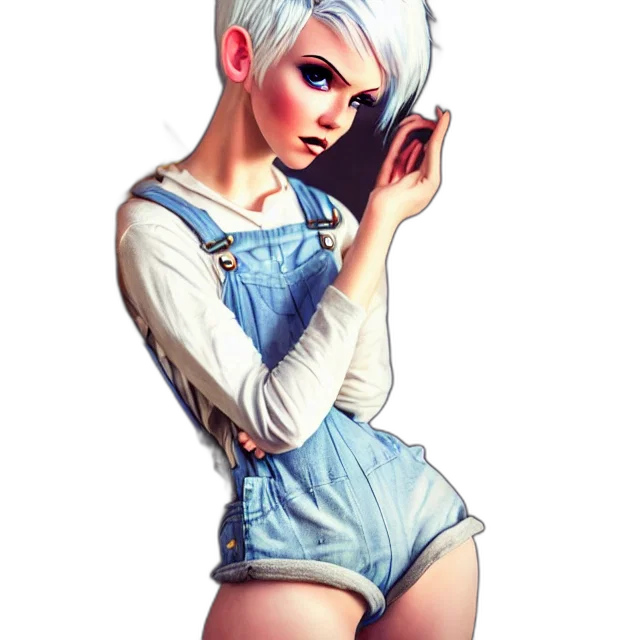 dress, robot, face, staff, concept art, fantasy art, photorealistic, comic book art transparent PNG cut-out