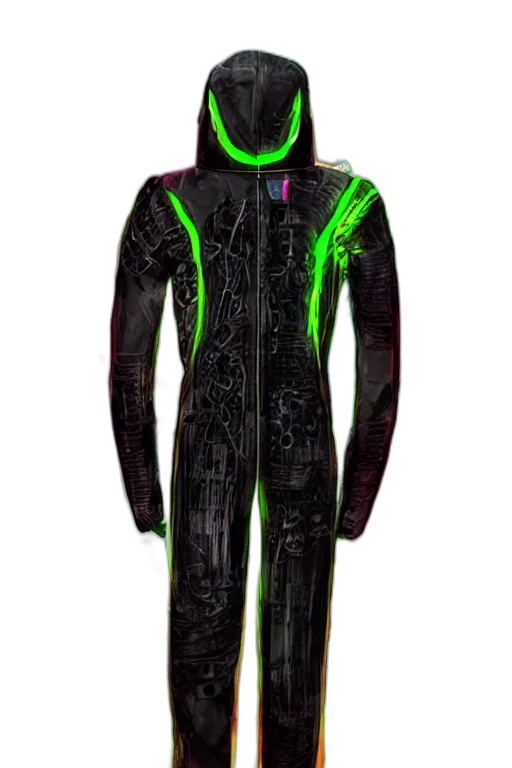 jacket, robot, cyberpunk, 3d render transparent PNG cut-out