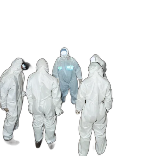 jacket, mask, 3d render, concept art, wide, shot, photo, group transparent PNG cut-out