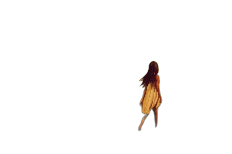 dress, hair, creature, shoes transparent PNG cut-out