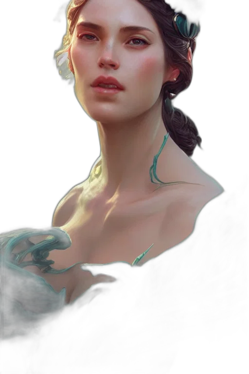face, jewelry, crown, dragon, fantasy art, photorealistic, concept art, oil painting transparent PNG cut-out