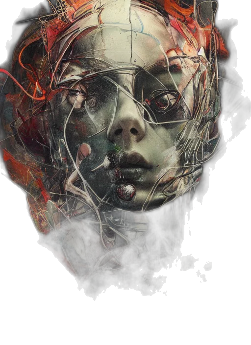 mask, face, robot, creature transparent PNG cut-out
