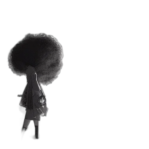 hair, tree, hat, umbrella, concept art, anime, fantasy art, pixel art transparent PNG cut-out
