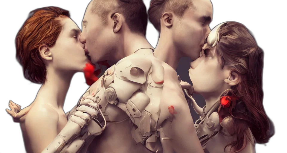 photorealistic, concept art, cyberpunk, 3d render transparent PNG cut-out