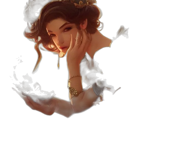 crown, face, jewelry, fantasy art transparent PNG cut-out