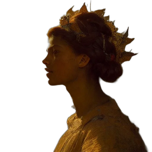 crown, face, hair, dress transparent PNG cut-out