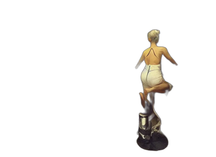 dress, robot, staff, shoes transparent PNG cut-out