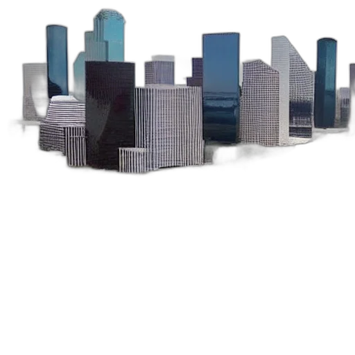 building, furniture, 3d render, concept art, photorealistic, vaporwave, city street, fog transparent PNG cut-out