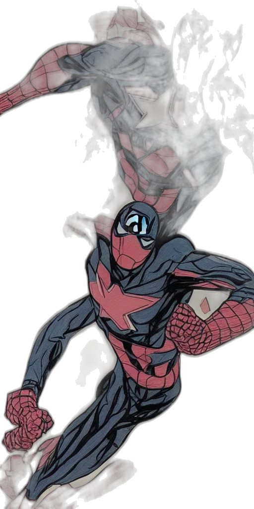 mask, comic book art, concept art, cartoon, 3d render, red, dark, blue transparent PNG cut-out