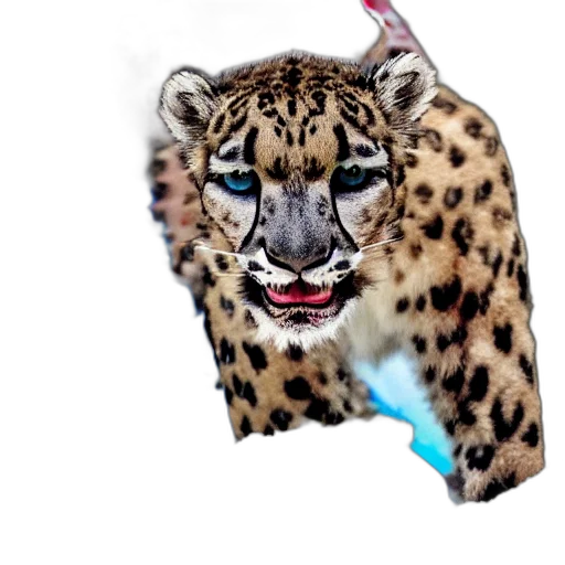 animal, creature, staff, mask, photorealistic, 3d render, concept art, vaporwave transparent PNG cut-out