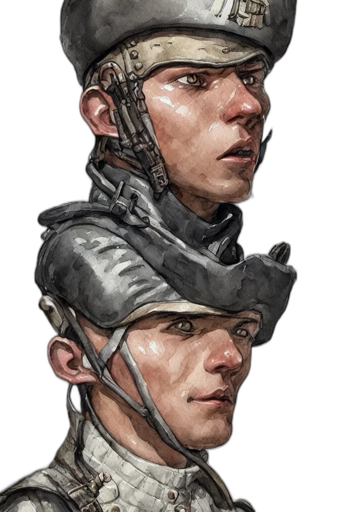 face, robot, concept art, comic book art transparent PNG cut-out