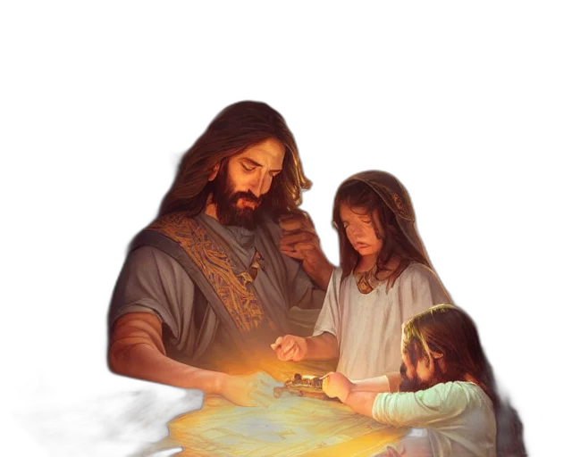 concept art, photorealistic, oil painting, pixel art, fire, snow, photography, jesus transparent PNG cut-out