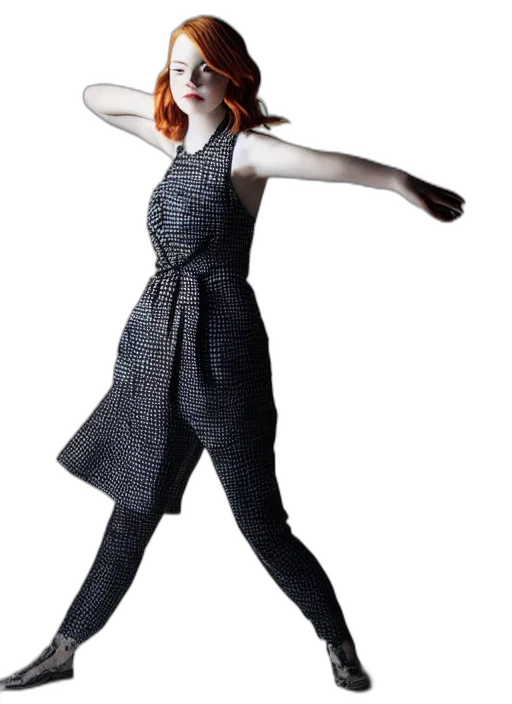 dress, staff, robot, 3d render transparent PNG cut-out