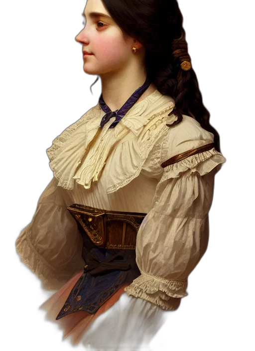 dress, jacket, face, staff, photorealistic, oil painting, fantasy art, concept art transparent PNG cut-out