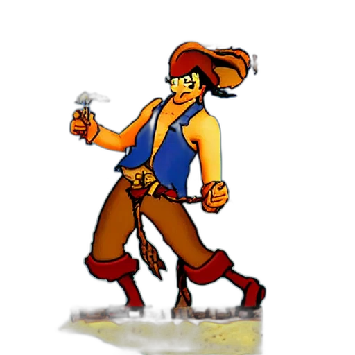 staff, jacket, concept art, pixel art, cartoon, 3d render, monkey, island transparent PNG cut-out