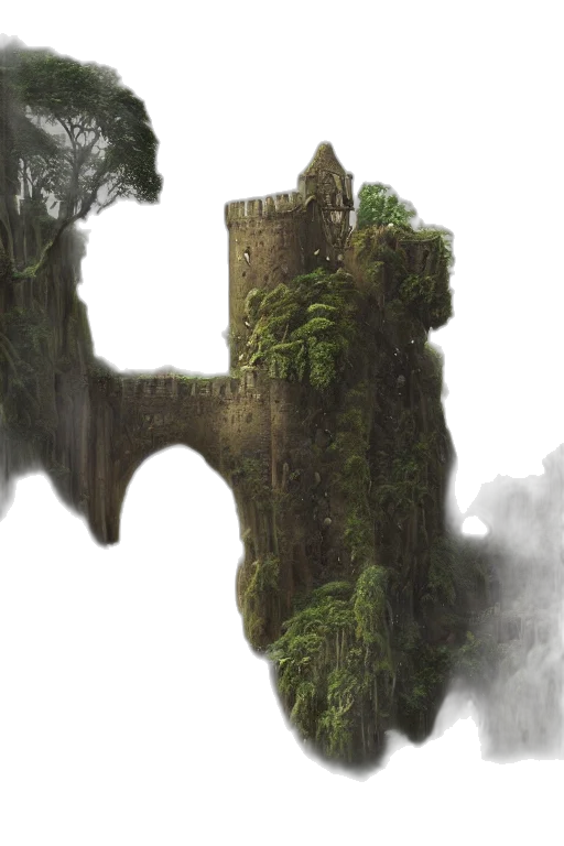 dragon, sword, crown, tree transparent PNG cut-out