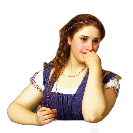 dress, jewelry, face, photorealistic transparent PNG cut-out