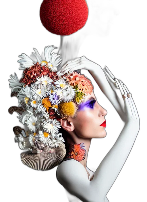mask, crown, jewelry, flower transparent PNG cut-out