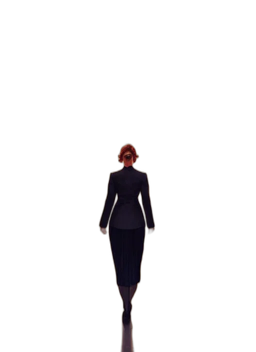 dress, jacket, staff, robot transparent PNG cut-out