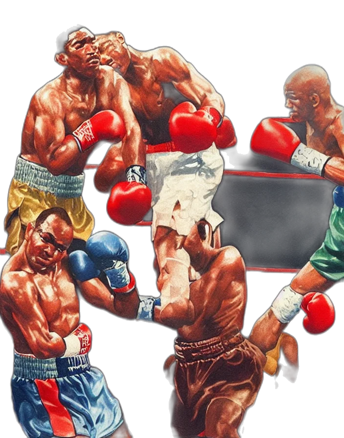 weapon, concept art, photorealistic, comic book art, legendary, boxer, famous, boxing transparent PNG cut-out